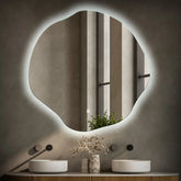 LED Spiegel Asymmetrisch Oval | Touch-Schalter | Kaltweißes Licht - Reyze Seria Ambient Model 1